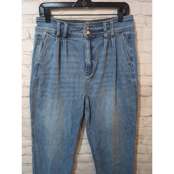 Pilcro and the Letterpress Anthropologie Pleated Wide leg Jeans Size 29 Hi Waist - Picture 3 of 14